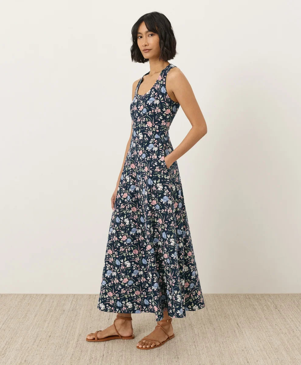 clearance fit & flare open back maxi dress