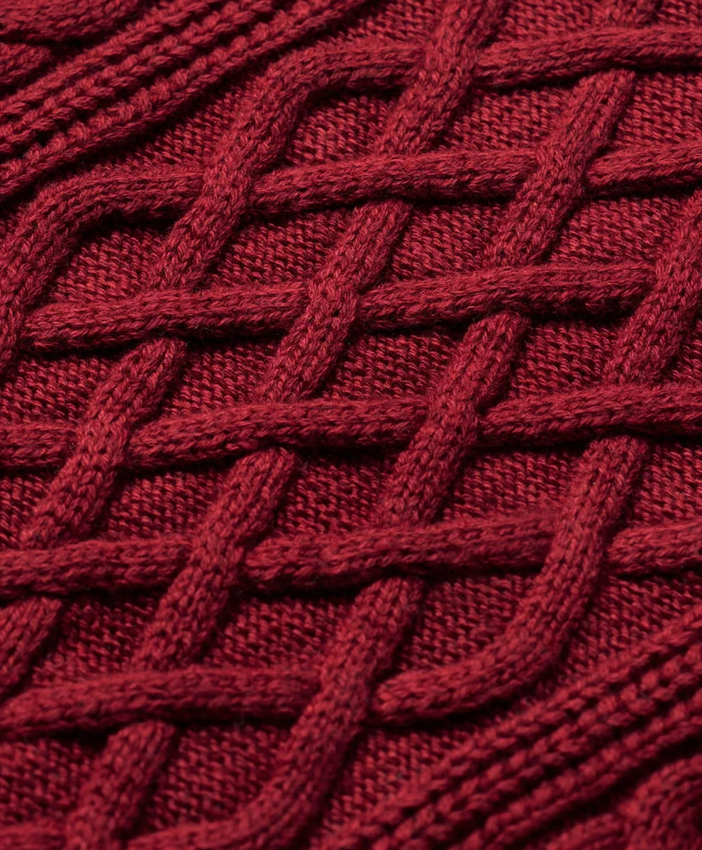 clearance luxe knit cable crew sweater