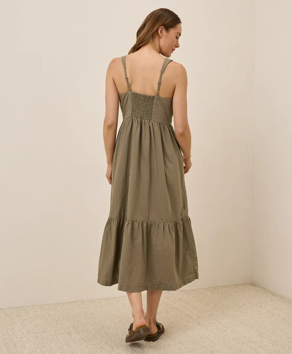 clearance canopy linen blend easy tank dress