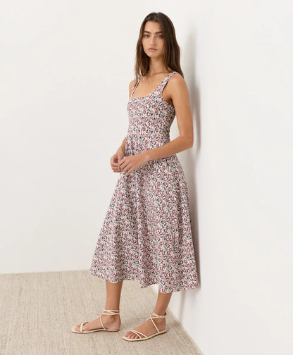clearance fit & flare square neck dress