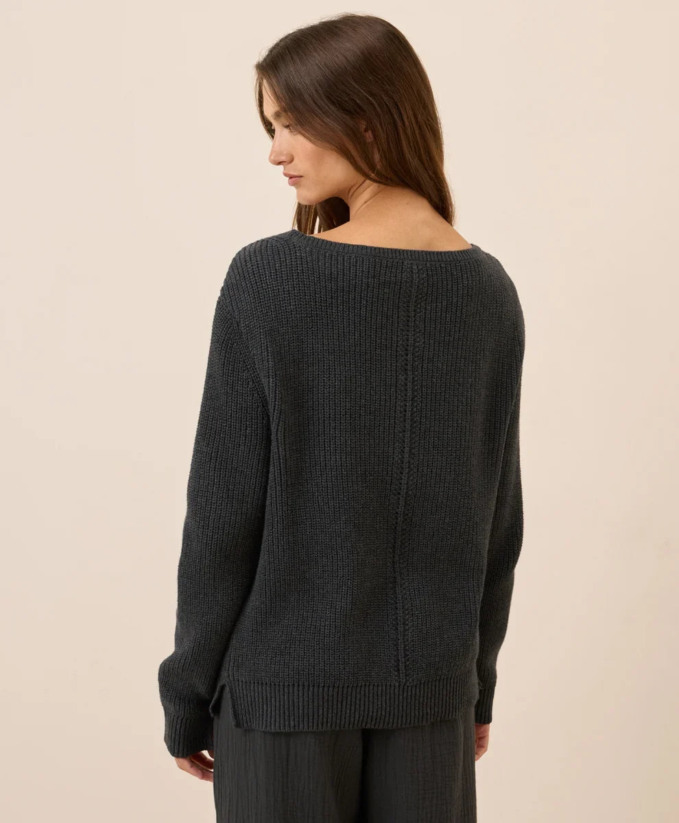 clearance luxe knit boatneck sweater