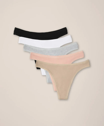 clearance everyday classic fit thong 5-pack