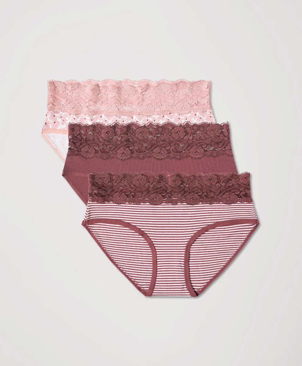 clearance lace waist brief 3-pack