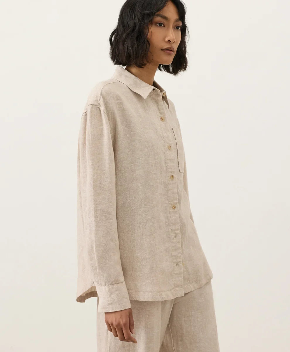 clearance linen relaxed shirt
