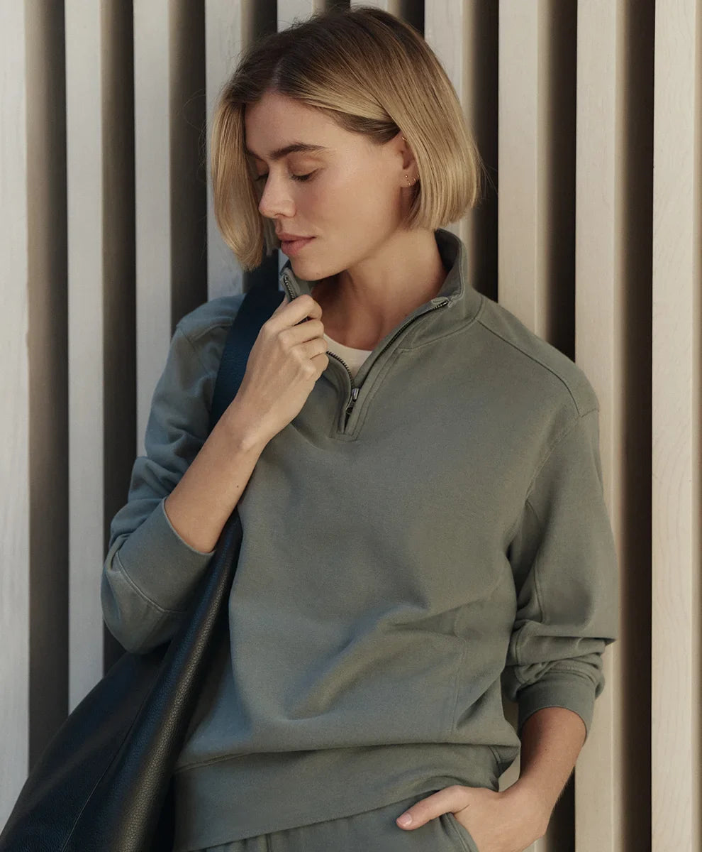 clearance cloudknit quarter zip