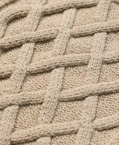 clearance luxe knit cable crew sweater