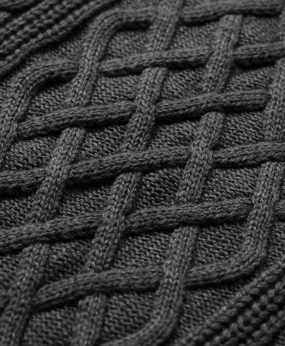 clearance luxe knit cable crew sweater