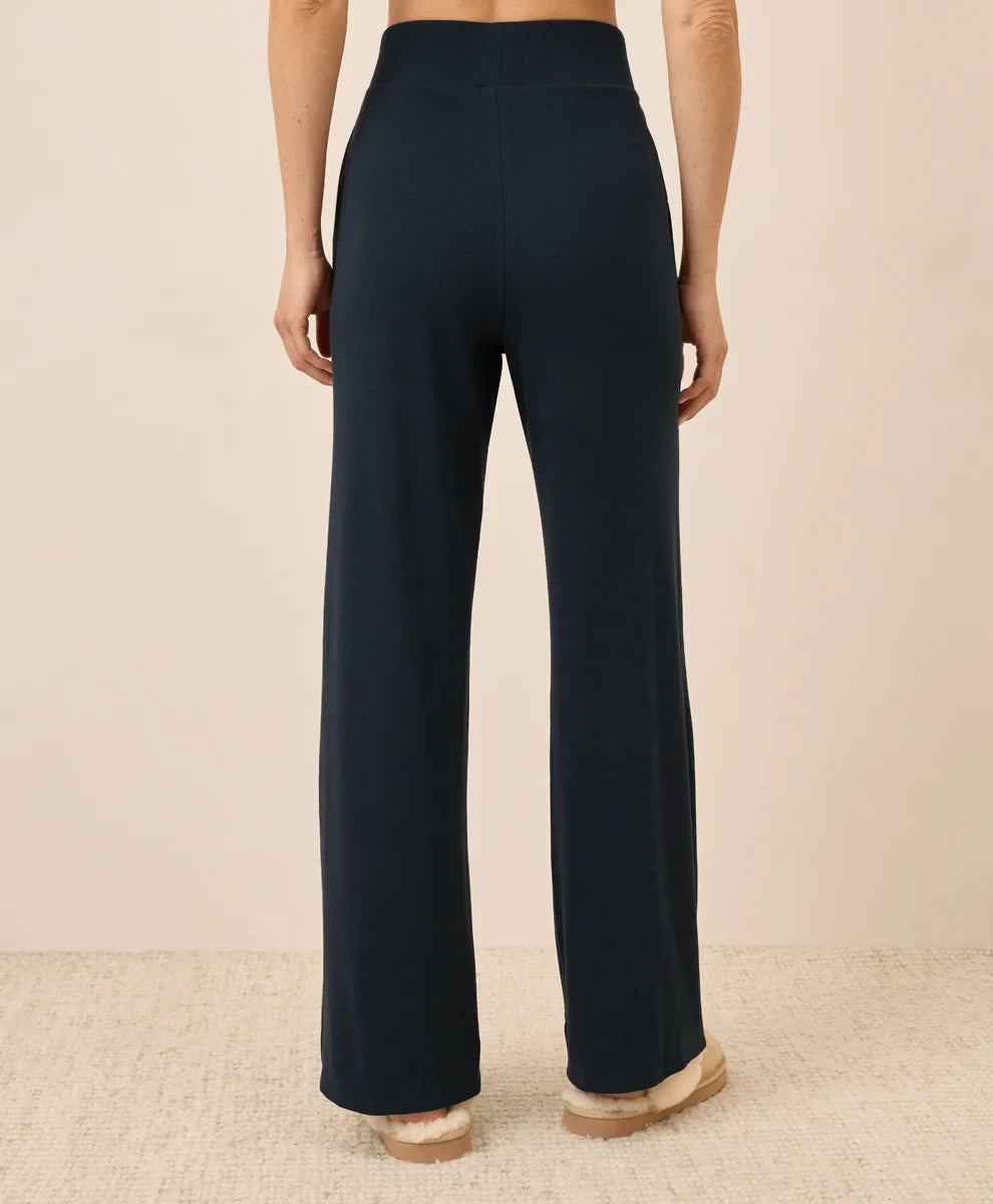 clearance easy rib wide leg lounge pant
