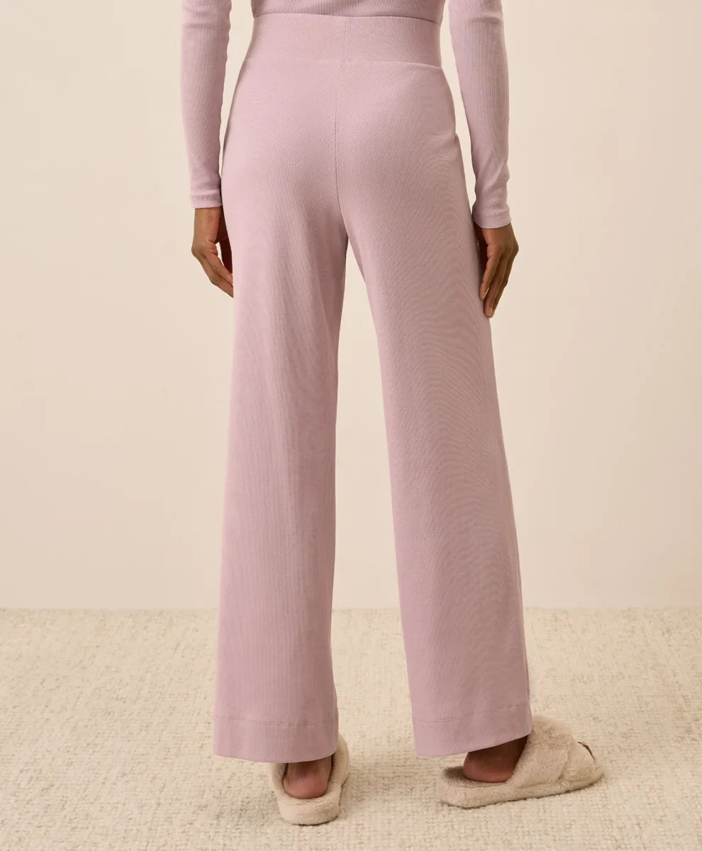clearance easy rib wide leg lounge pant