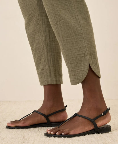 clearance coastal double gauze tapered pull-on pant