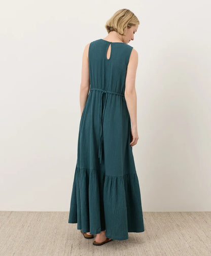 clearance coastal double gauze beach to brunch maxi dress