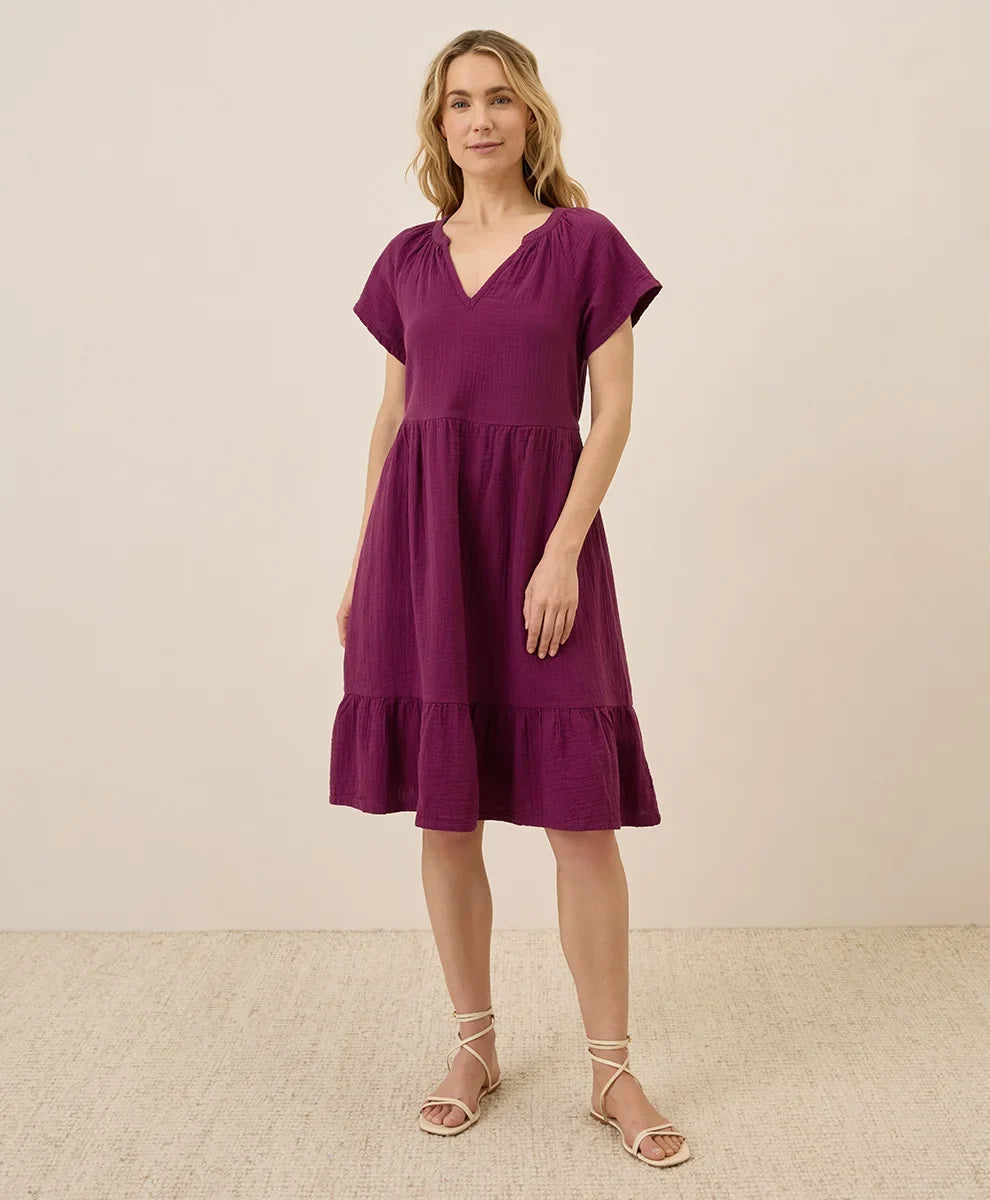 clearance coastal double gauze breezy dress