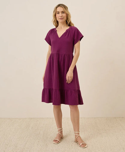 clearance coastal double gauze breezy dress