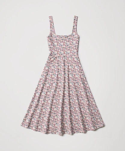clearance fit & flare square neck dress