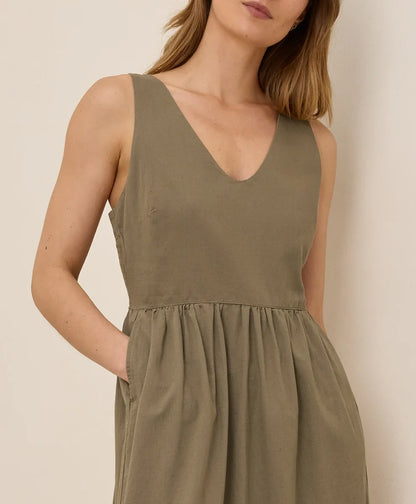 clearance canopy linen blend easy tank dress
