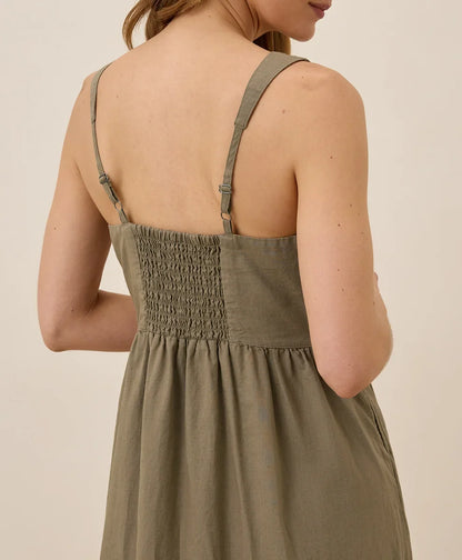 clearance canopy linen blend easy tank dress