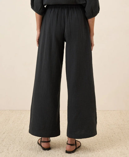 clearance coastal double gauze split hem pant
