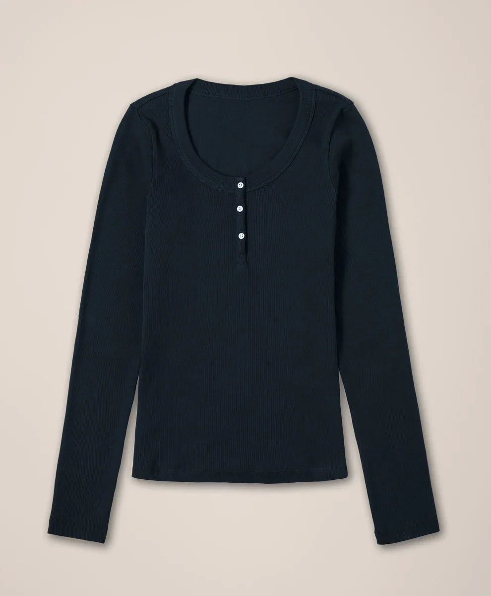 clearance easy rib slim henley