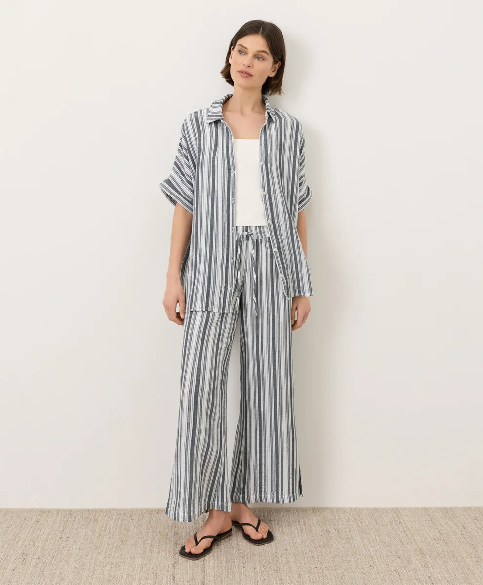clearance coastal double gauze oversized shirt